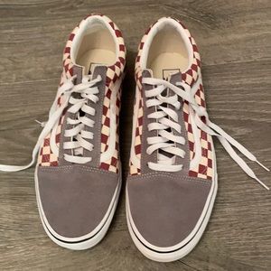 Vans Crimson and gray checked